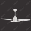 Aster White Magnific Kid'S Room Designer Ceiling Fans - Side View