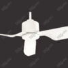 Audi White Magnific Contemporary Designer Ceiling Fans - Enlarged View