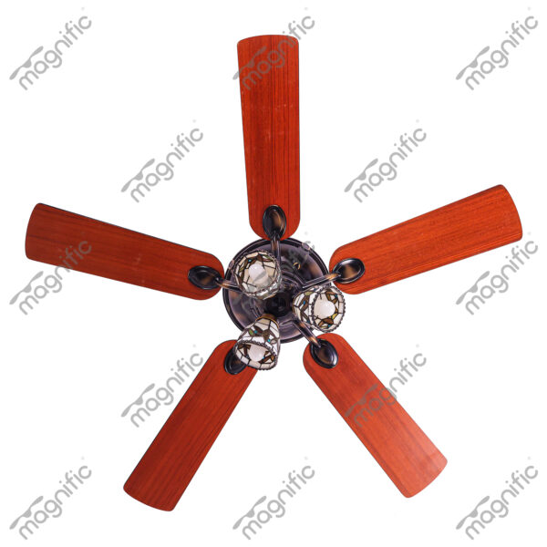 Canberry Dark Wood Magnific Vintage Classic Antique Ceiling Fans - Top View