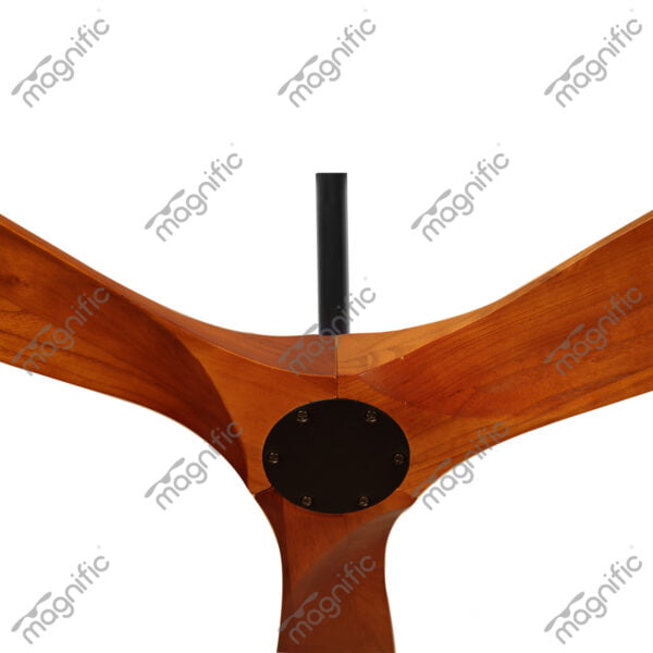 Caramel Golden Oak Wood Magnific Colossal Fan - Enlarged View