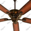 Cherry Dark Wood Magnific Vintage Classic Antique Ceiling Fans - Enlarged View