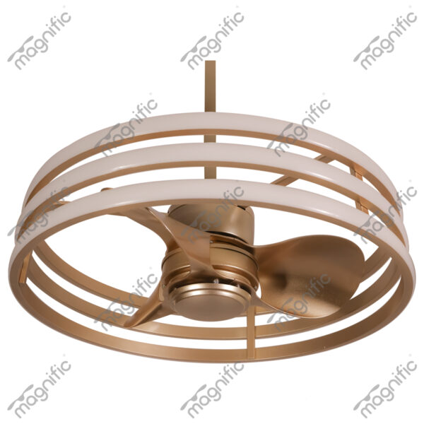 Cindrella Rose Gold Magnific Fandeliers (Fans with Light) - Enlarged View