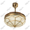 Cooper Antique Brass Magnific Retractactable Blades Designer Ceiling Fans - Enlarged View
