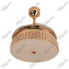 Crystal French Gold Finish Magnific Crystal Ceiling Fans - Enlarged View