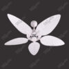 Daisy White Magnific Contemporary Designer Ceiling Fans - Front View