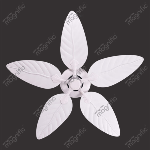 Daisy White Magnific Contemporary Designer Ceiling Fans - Top View