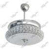 Emerald Crome Finish Magnific Crystal Ceiling Fans - Enlarged View