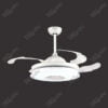 Fusion White Magnific Contemporary Designer Ceiling Fans - Front View