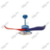 Galaxy Red, Yellow & Dark Blue Magnific Kid'S Room Designer Ceiling Fans - Side View