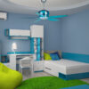 Iris Blue Blue Magnific Kid'S Room Designer Ceiling Fans