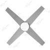 Italio Stainless Silver Magnific Designer Wooden Fans - Top View