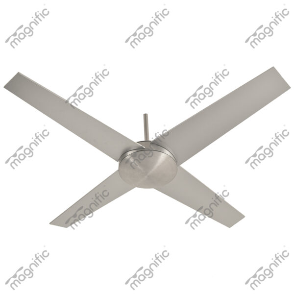 Italio Stainless Silver Magnific Designer Wooden Fans - Front View