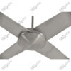 Italio Stainless Silver Magnific Designer Wooden Fans - Enlarged View