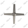 Italio Stainless Silver Magnific Designer Wooden Fans - Top View