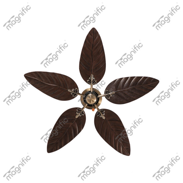 Maple Light Pine Wood Magnific Colossal Fan - Top View