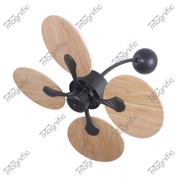 Opus Wall Pine Magnific Designer Wall Mounted Fans - Rightside View
