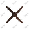 Raffle Wooden Magnific Contemporary Designer Ceiling Fans - Top View