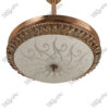 Sapphire French Gold Magnific Crystal Ceiling Fans - Enlarged View