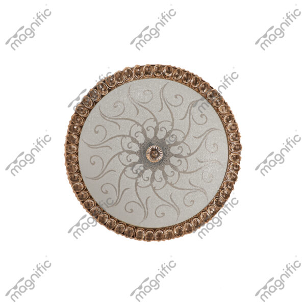 Sapphire French Gold Magnific Crystal Ceiling Fans - Top View