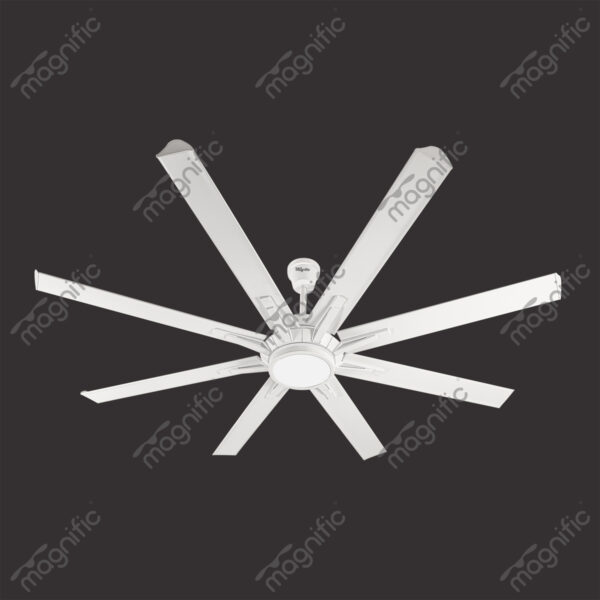 "Spider White Magnific Colossal Fan - Front View"
