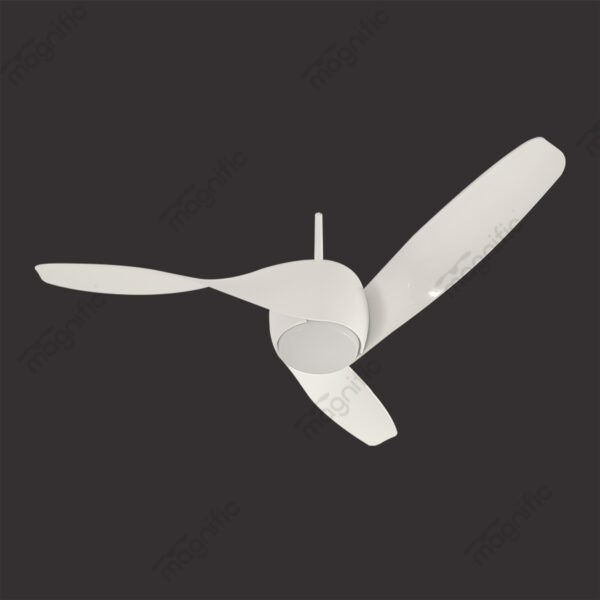 Twister White Magnific Contemporary Designer Ceiling Fans - Front View