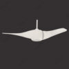Twister White Magnific Contemporary Designer Ceiling Fans - Side View