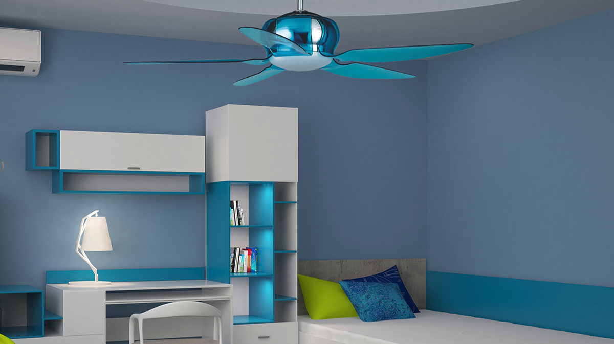 Iris Blue | Kid's Room Designer Ceiling Fans | Magnific Designer fan |