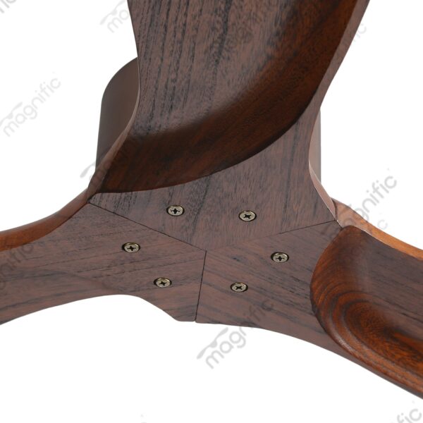 Trendy Dark Wood Magnific Designer Wooden Fans - Enlarged View